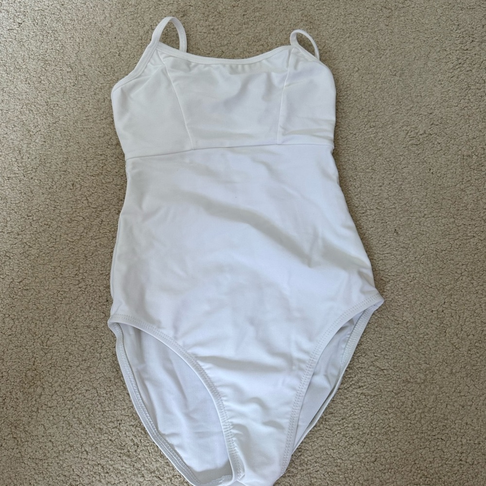 White Audition Dancewear Camisole Leotard